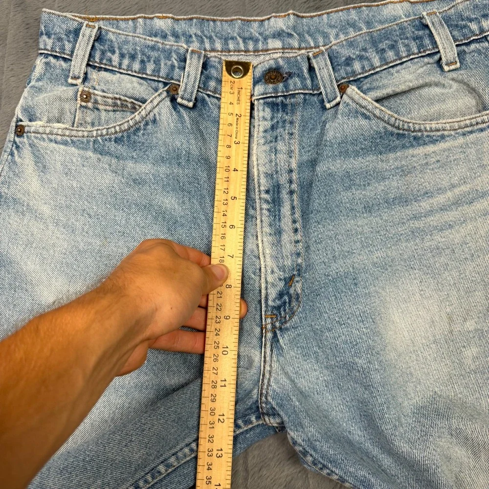 Levis Orange Tab Jeans Mens 33x26.5 Light Blue Vintage Straight Leg Distressed